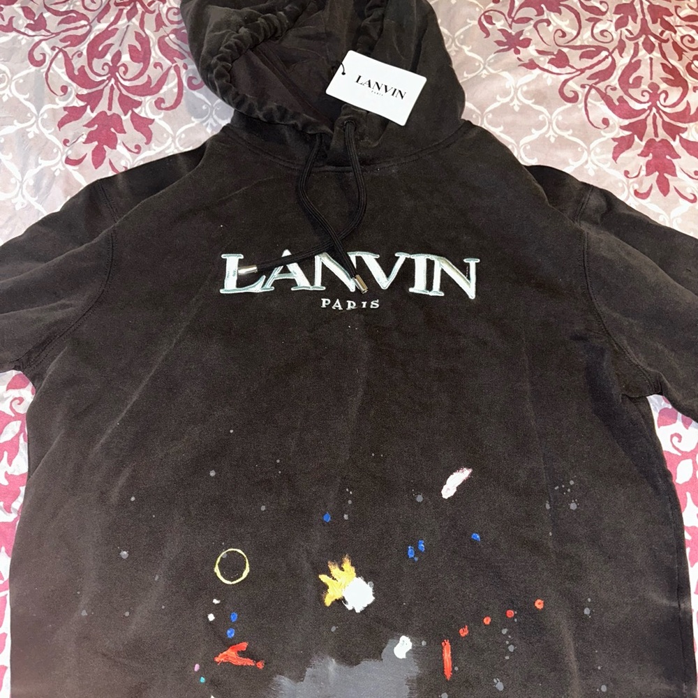 Lanvin Gallery Dept. Paint Splatter Hooded Sweatshirt